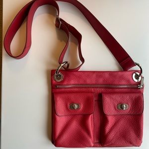 DANIER Pink Leather Villager Style Messenger Bag